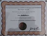 Ansys Best Paper award